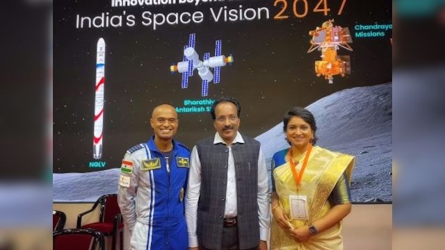 Nair, Lena with Isro Chairman